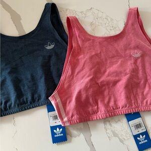 Adidas Pink and Blue Tops